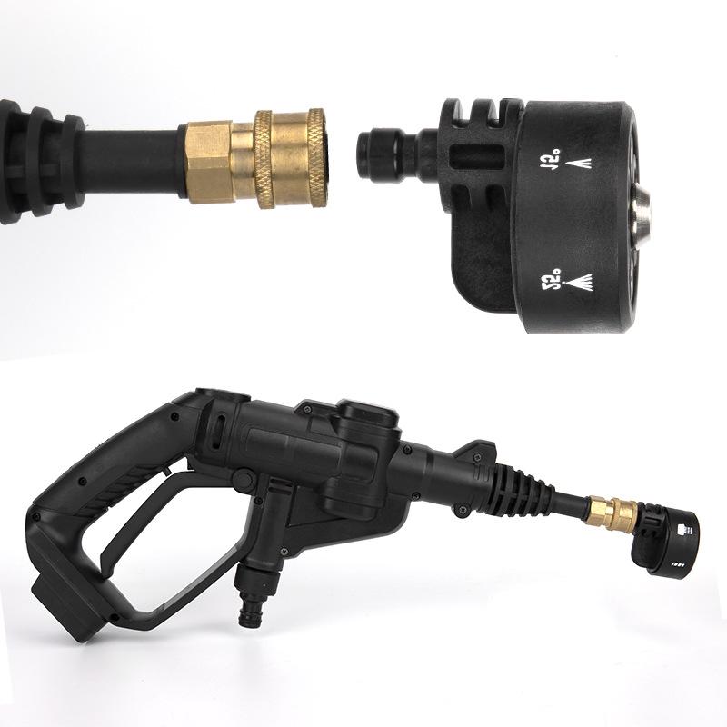 Беспроводная портативная мойка высокого давления для автомобиля с литиевой батареей и многофункциональной насадкой 6-в-1.