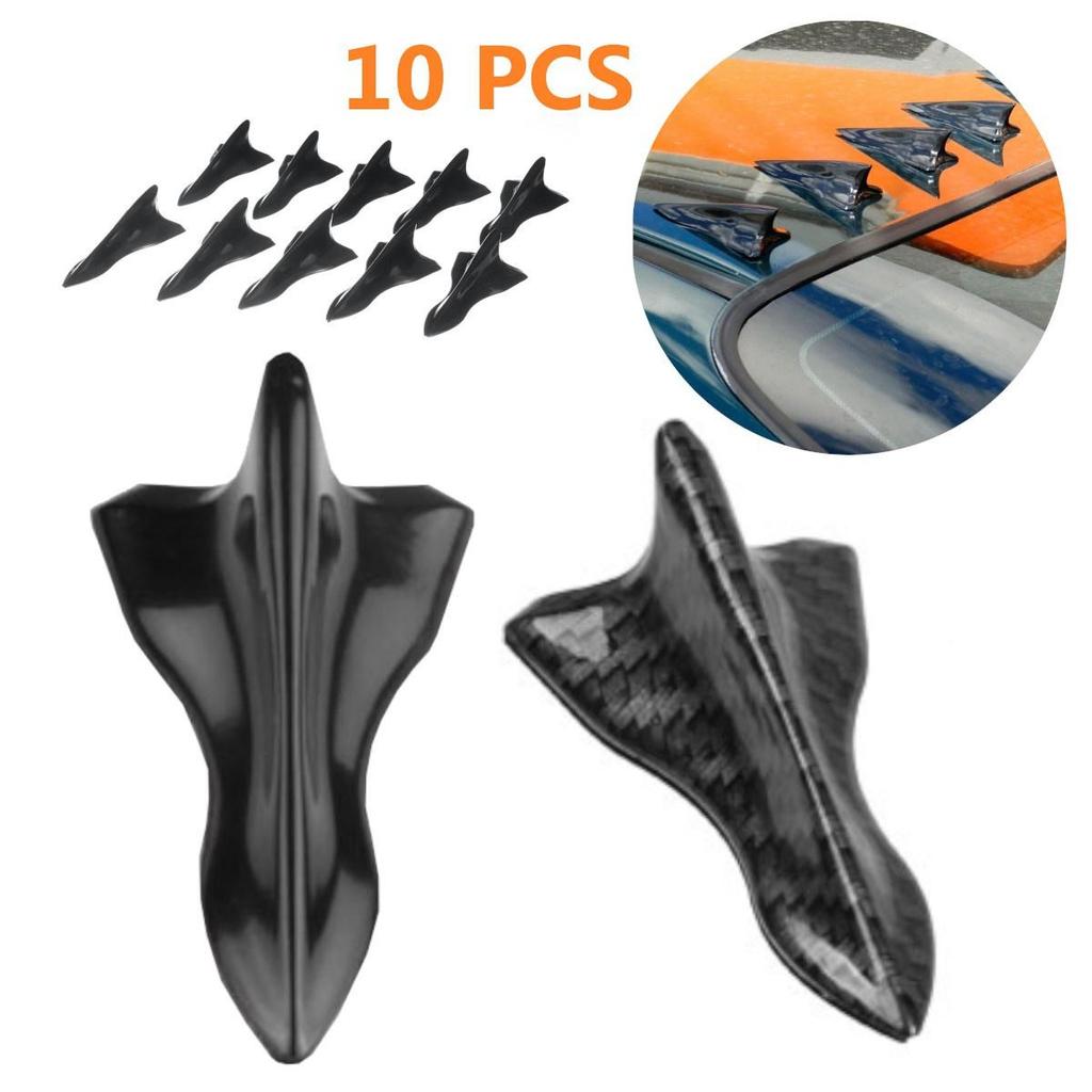 10 шт. Узор из углеродного волокна для автомобиля, авто, плавник акулы, диффузор, генератор вихрей, крыло, спойлер, бампер, аксессуары, детали