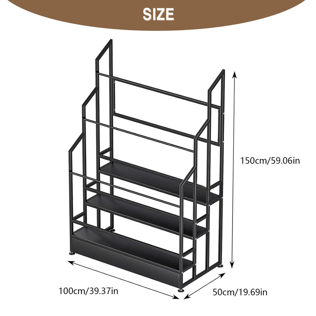 Craft Roll Storage and Organizer 3 Tier Heavy Duty Metal Storage Display Rack for Car Window Film PVC Film Tablecloth