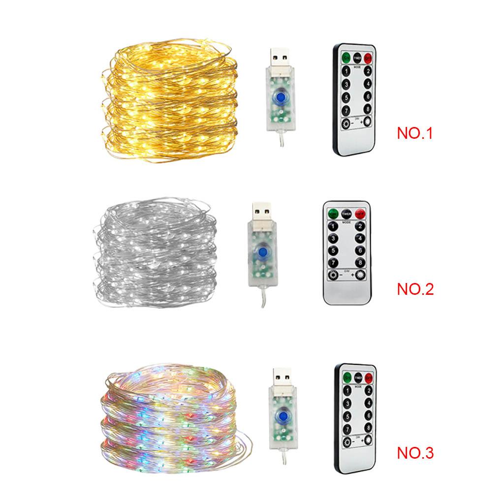 5m 50 Led Remote Control USB Waterproof Bedroom Indoor Outdoor Wedding Dorm Decoration Copper Wire Light