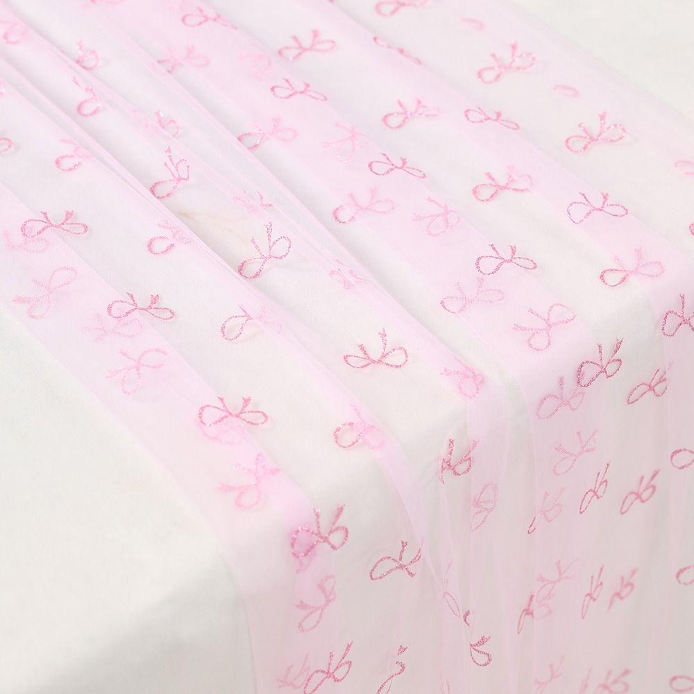 Милая розовая тема с бантом, дорожка на стол из тюля, элегантный флажок на стол, чехол, мягкая прозрачная скатерть, украшение на день рождения