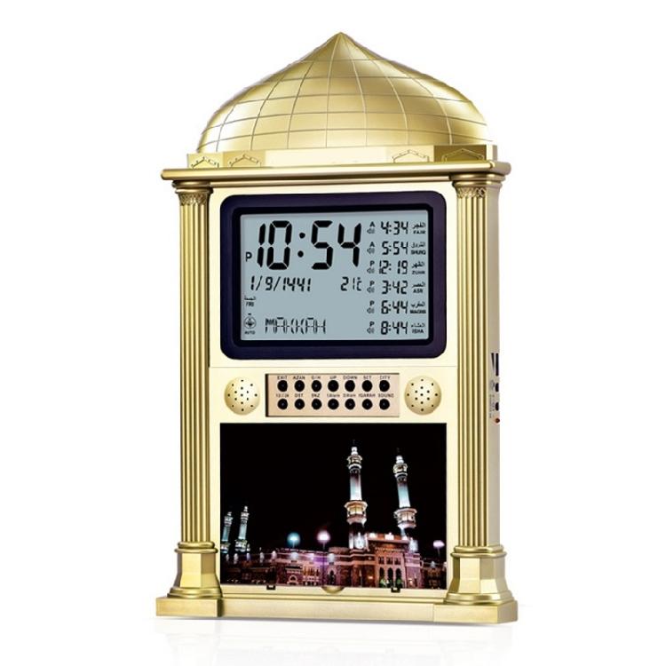 Digital Display Azan Calendar for Home Bedroom Decoration Prayer Snooze Wall Clock Desktop Alarm Clock HA-4002