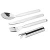 4pcsset Stainless Steel Tableware Fork Spoon Knife and Bottle Opener For Camping Picnic
