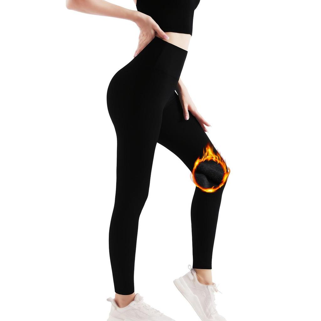 Европейские и американские леггинсы с высокой талией на флисовой подкладке из овечьей шерсти для женщин - Теплые, эластичные, облегающие брюки для осени/зимы.