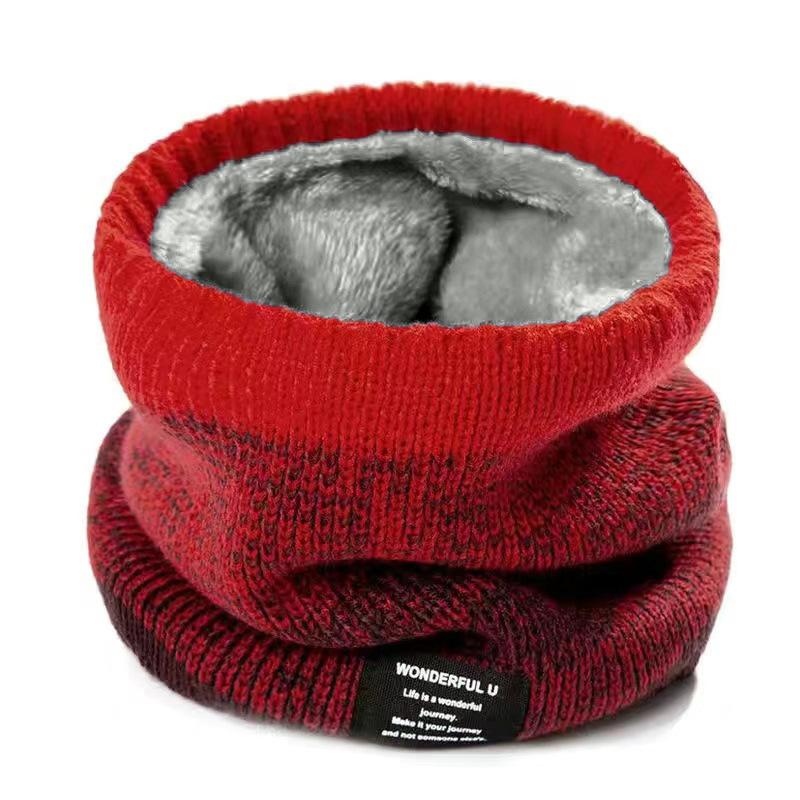 Вязаный шарф-пуловер, мужской и женский теплый шерстяной шарф, ворсистый и утолщенный, ветрозащитный, защищает шейный отдел позвоночника