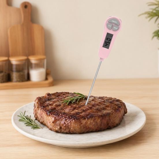 Food Thermometer, Instant Read Digital Cooking Thermometer, Accurate Temperature Measurement, for Grilling Baking Candy Frying Oil