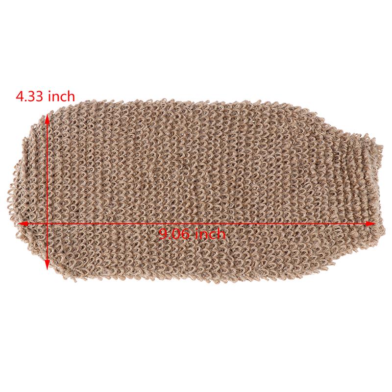 1PC Portable Scrubber Washcloths Bathing Glove Massage Universal Natural Fiber Bath Exfoliating Glove
