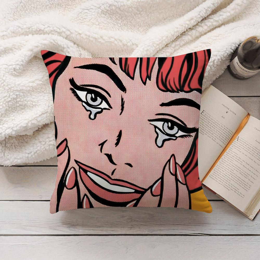 Художник R-Roy L-Lichtenstein Наволочка Домашний Декор Чехол для Подушки Подходит для Спальни Автомобиля Офиса Дивана