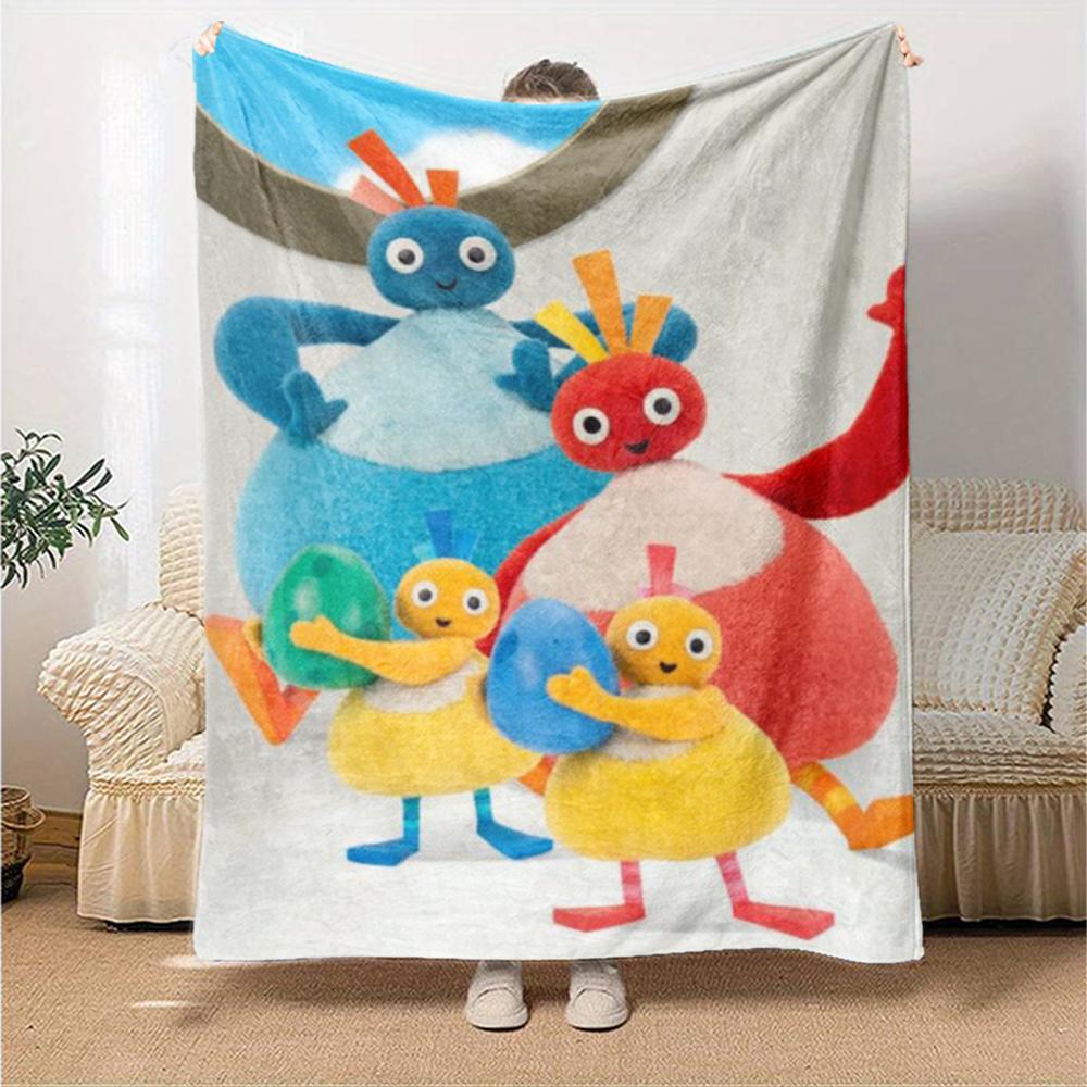 Twirlywoos Theme Printed Blanket - Perfect for Couch, Bed, Travel & Outdoor Use | Machine Washable, Cozy & Durable.