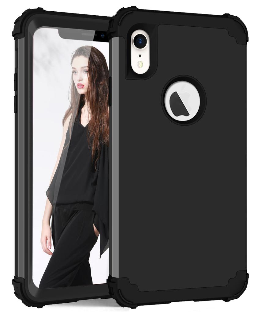 3 in 1 Heavy Rugged Armor Shockproof Phone Case For iPhone XR Xs Max SE 2020 2025 Soft TPU Silicone Hard Plastic Back Cover