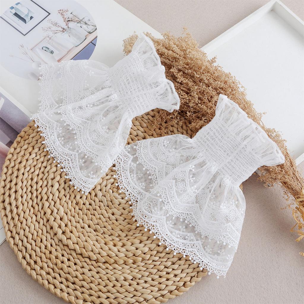 Elegant Faux Arm Sleeves Embroidery Flower Decorative Wrist Cuffs Lace Covers For Women Girl Daily And Special Occasion