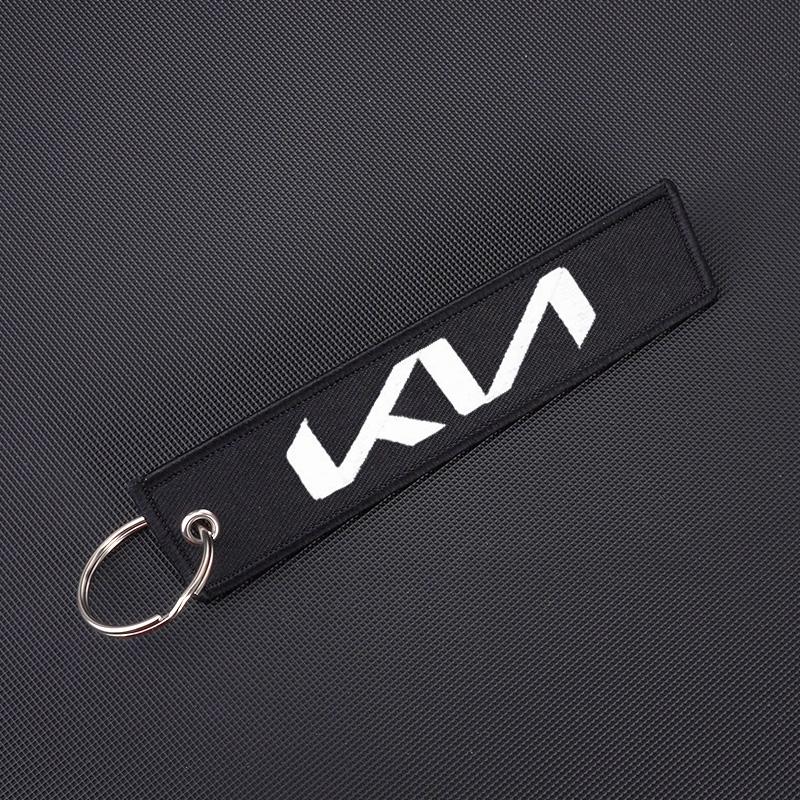 URDV7 Car Keychain Neck Wear ID Card Pass Lanyard Nylon Long Keyring Ribbon For KIA KN Rio Ceed Sportage Cerato Sorento Optima Picanto