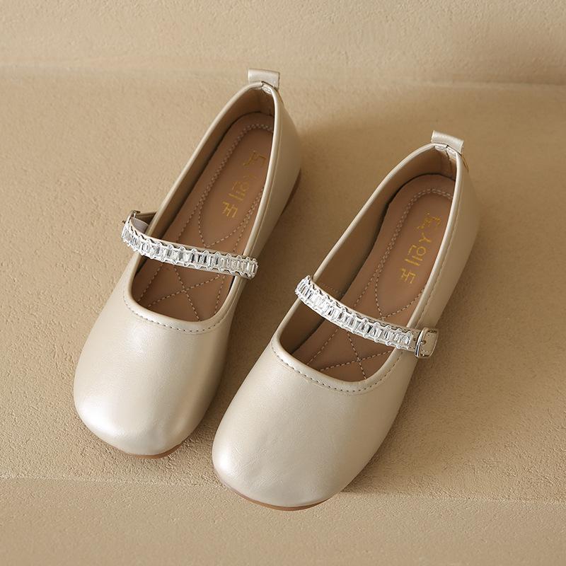 Soft Leather Casual Mary Jane Shoes Women's 2025 Summer New Breathable Casual Flat Shoes Doudou Shoes One Pedal Women's Shoes