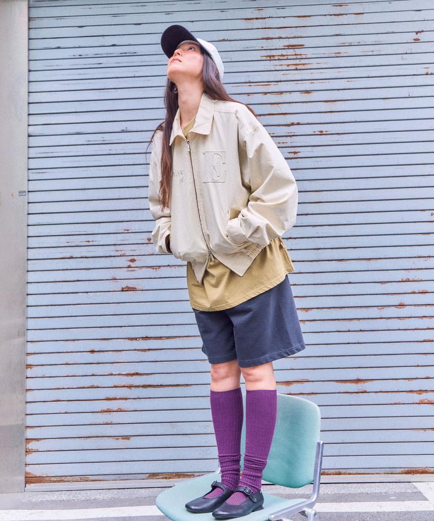 Eeut Washed Cotton Blouson Jacket / Ivory
