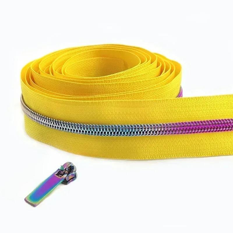 1/2/3/4/5 метров 5# нейлоновые молниевые ленты со слайдерами спиральные молнии сумка кошелек карман пуллеры для молний головка набор для ремонта швейные аксессуары