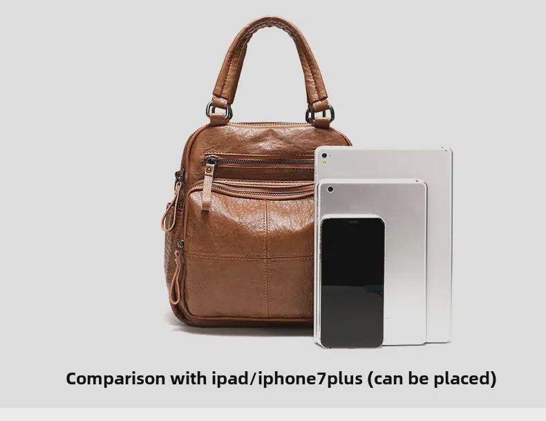 Women's 2025 Cross-Border Multifunctional Soft Leather Backpack: New Cowhide Casual Ladies Bag