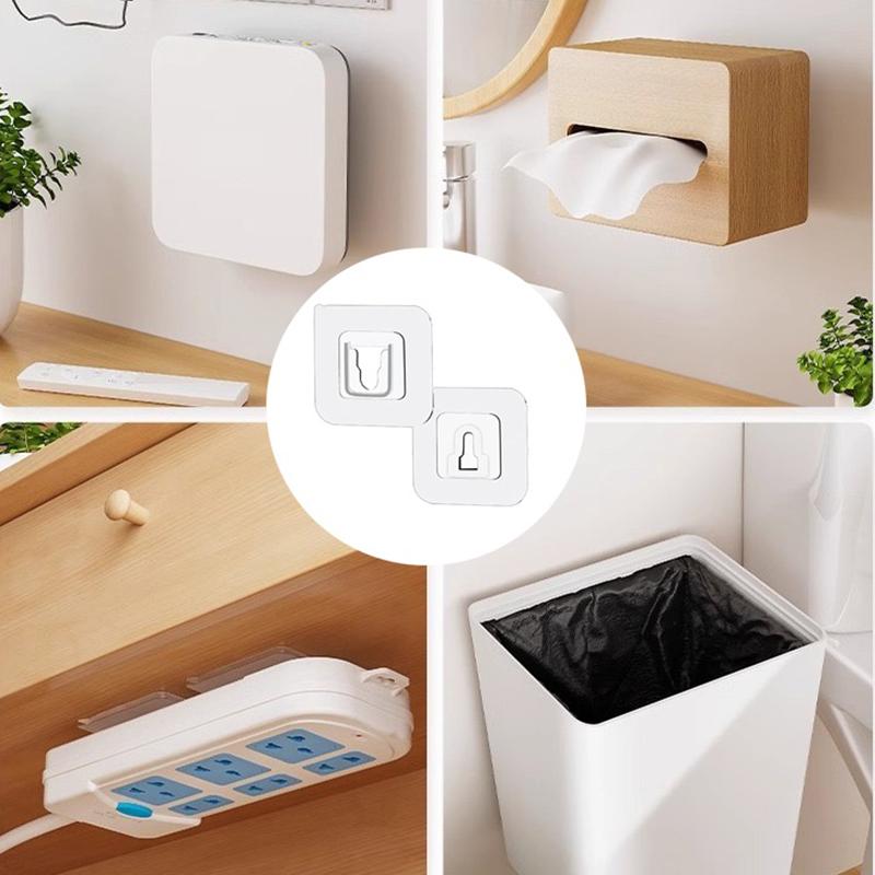 Двусторонние клейкие настенные крючки Прочные настенные органайзеры Без следов Прозрачные вешалки Держатели для розеток для ванной, кухни, спальни