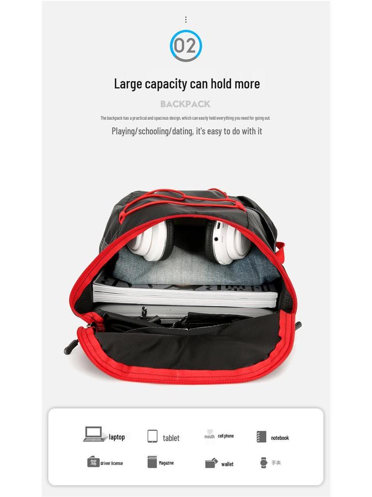 Cross-Border Summer Travel Backpack: Men's/Women's Foldable Hiking & Sports Bag