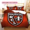 Racing Club de Lens2 Pattern Bedding Quilt Set  Home Decoration  Gift (1 * duvet cover + 2 * pillowcase  without core)