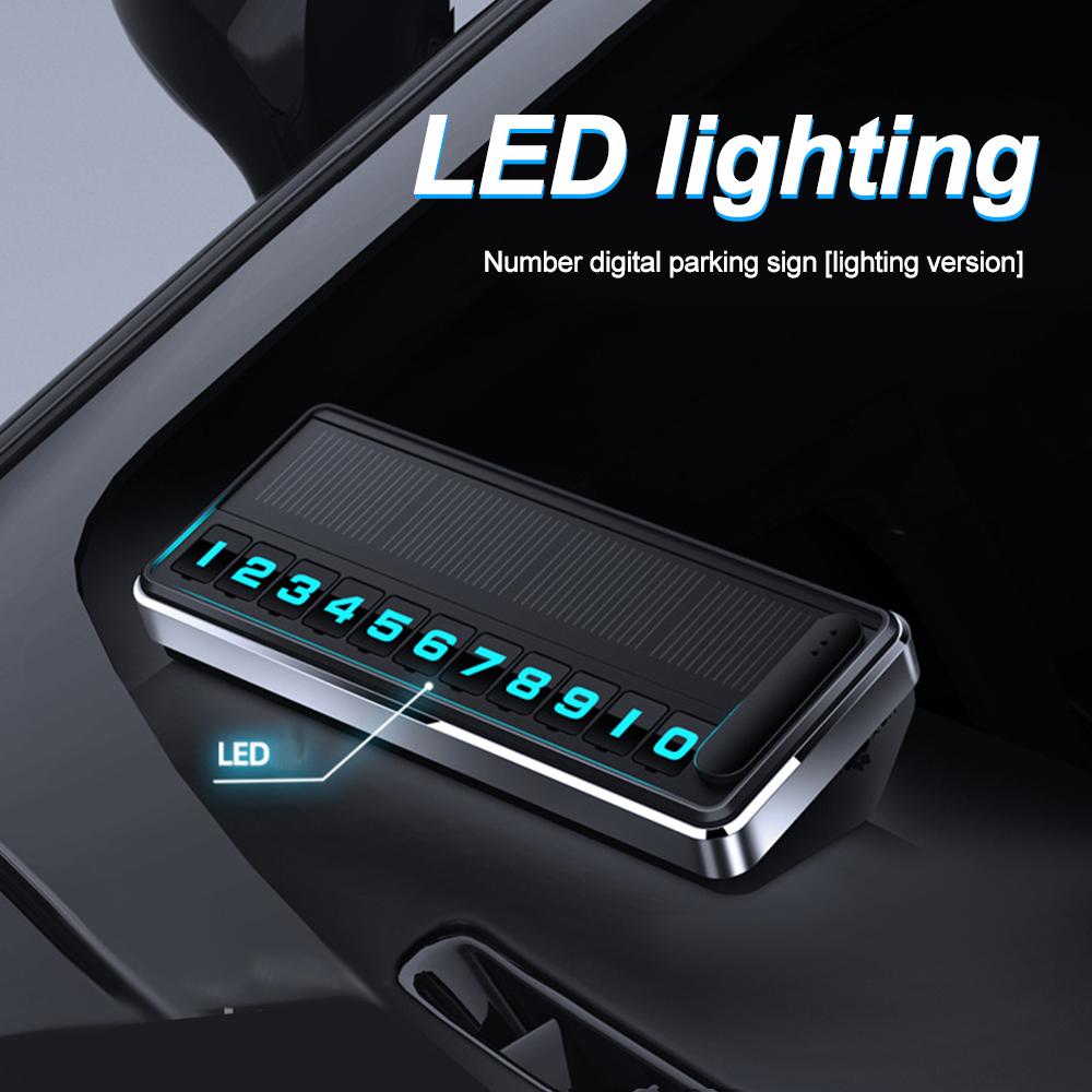 1 шт., солнечный автомобильный номерной знак, светодиодное освещение, временная парковочная карта, скрытые пластины, парковка, несколько парковочных гаджетов