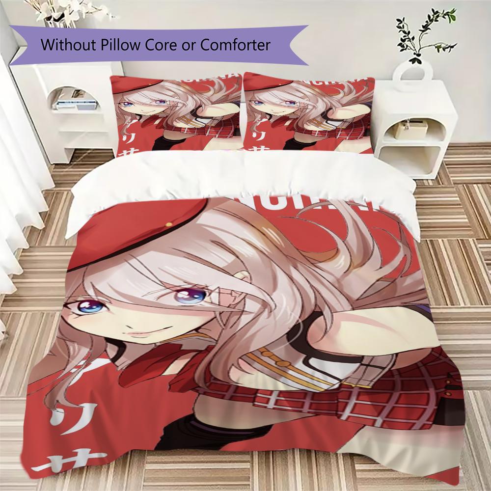 God Eater Pattern Bedding uilt Set uilt Cover Pillowcase Home Decoration Birthday Gift (1 * duvet cover + 2 * pillowcase without core)