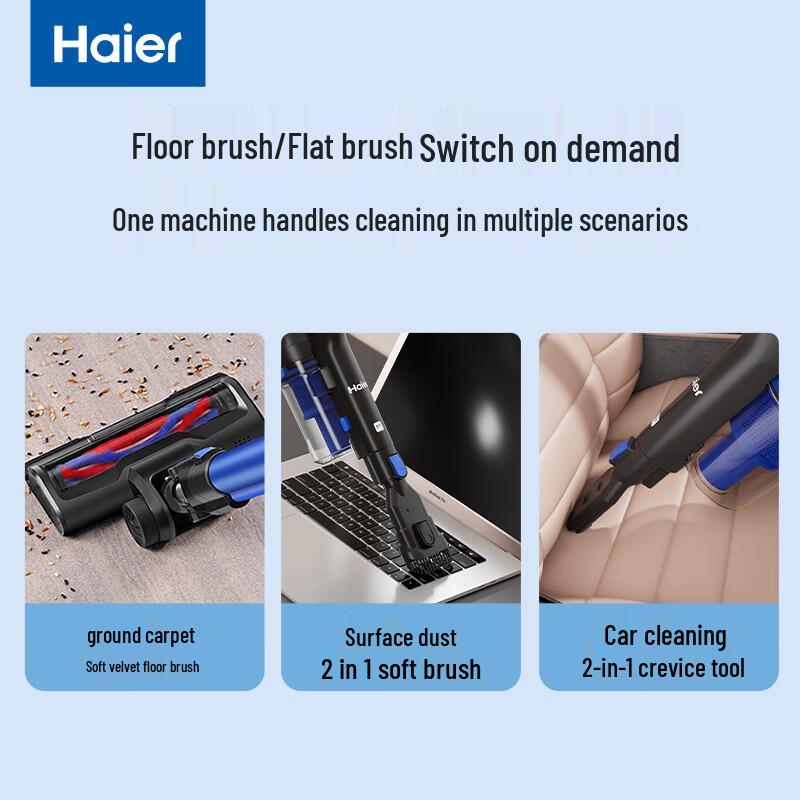 HAIER Беспроводной ручной пылесос HZ-T19B, штекер CN (адаптер в комплекте)