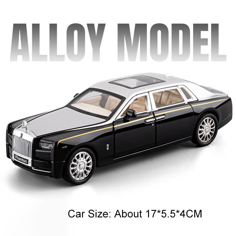 AAZH1 1:32 Rolls Royce Phantom Wraith Toys Car Diecast Alloy Model with Sound Light Pull Back Doors Opened Cars Friend's Birthday Gift