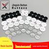 Transparent Resin Buttons for Shirts and Collars: Black & White for Children's Clothing