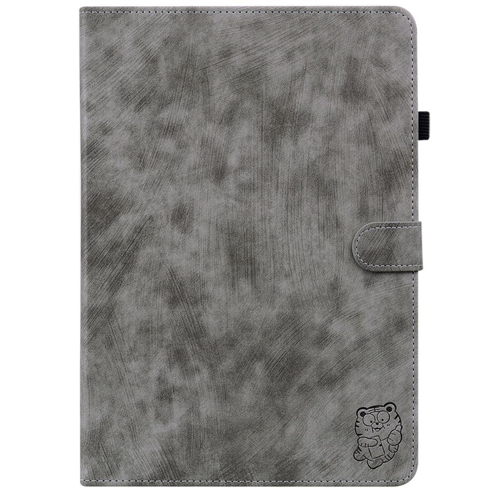 Чехол для Samsung Galaxy Tab A11+ с тиснением в виде тигра, устойчивый к царапинам, из ПУ кожи, чехол для планшета