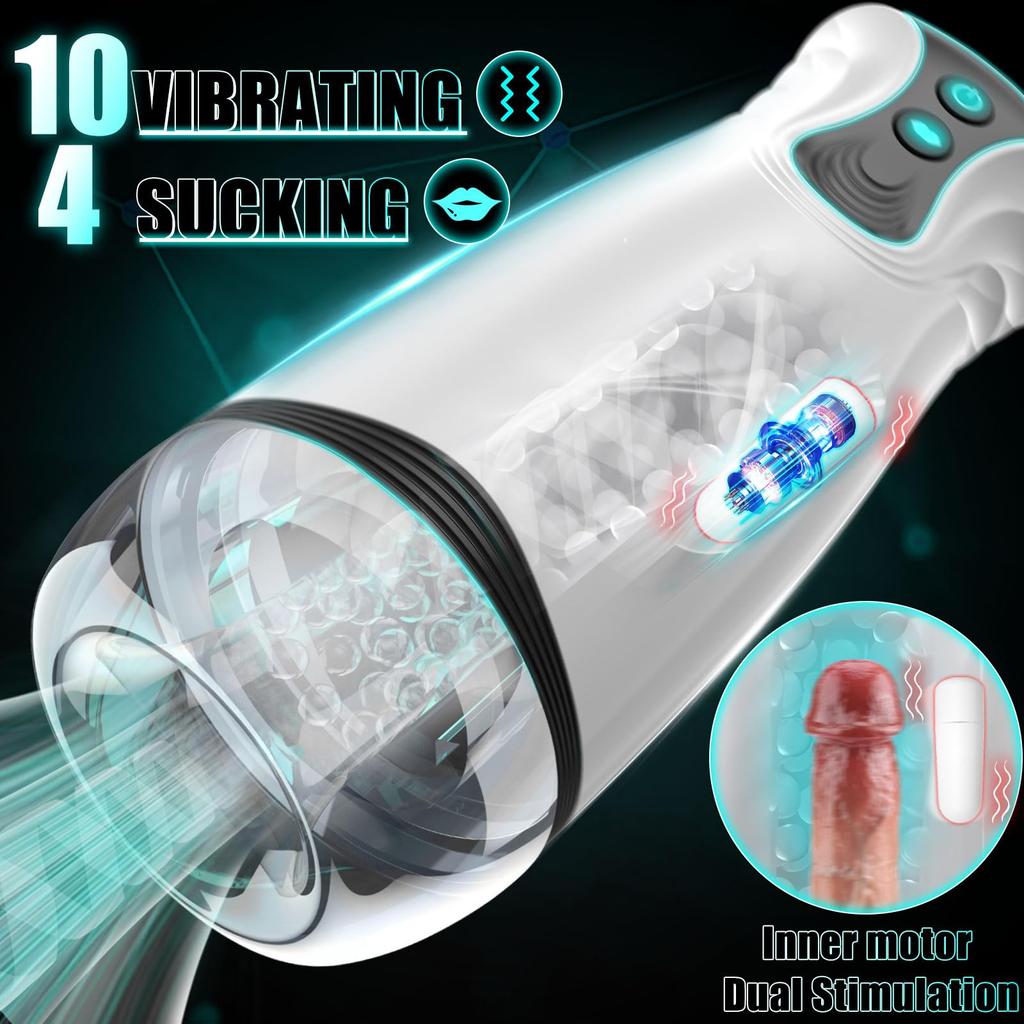 Sex Toy for Men Masturbation Cup Masturbator Male Automatic Thrust Sucking Heated Vaginal Telescopic Vibrator Blowjob Machine