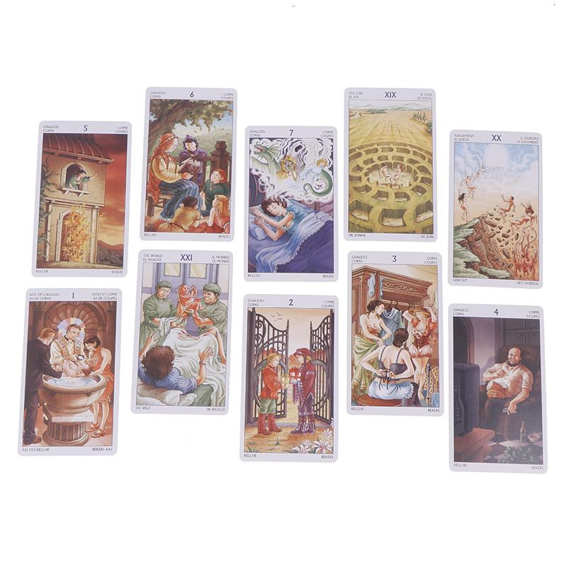 Tarot Of The 78 Doors Oracle Card Tarot Cards English Version Blue Edge Family Party Board Game