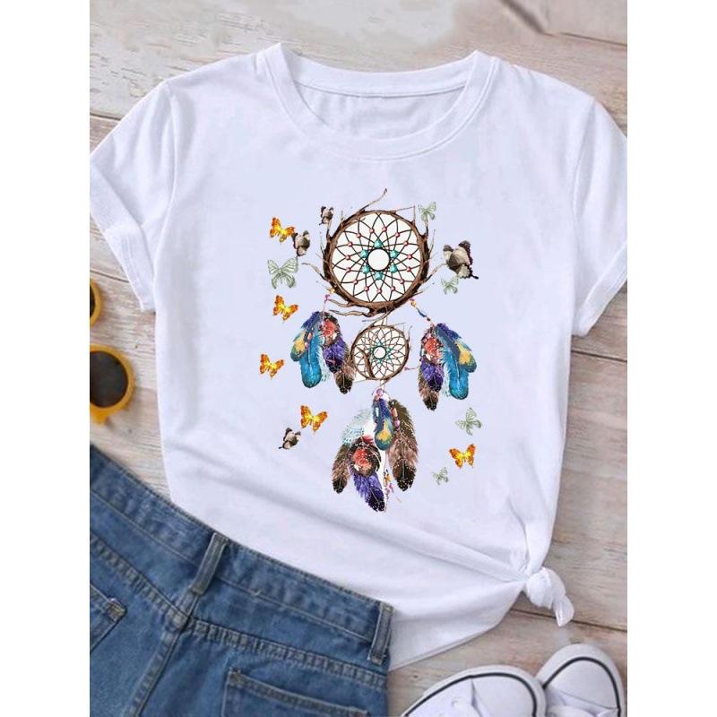 Летняя женская печатная рубашка Reading Time белого цвета больших размеров, женская футболка с короткими рукавами из чистого хлопка, женская