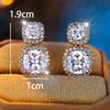 Модный квадратный белый циркониевый зажим для ушей для женщин, роскошный золотой цвет, зажим для ушей без пирсинга, свадебный подарок, ювелирные изделия
