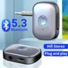 Автомобильный Bluetooth-адаптер 5.3 AUX с шумоподавлением, 3,5-мм разъем, стерео, беспроводной аудиоприемник с микрофоном для усилителя, динамика