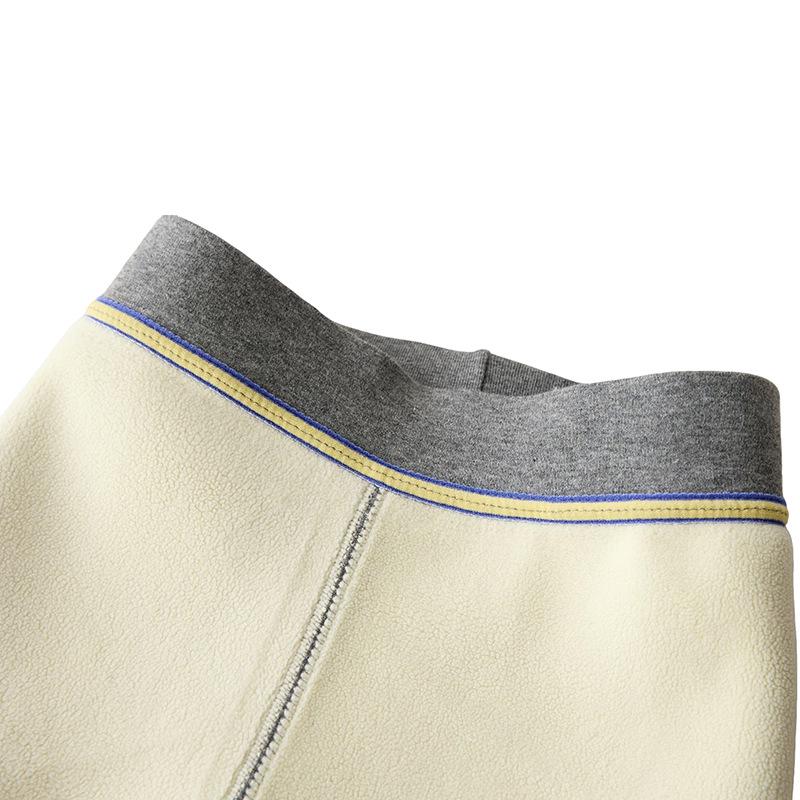 Детские хлопковые леггинсы с толстым флисовым подкладом - Теплые однотонные зимние брюки