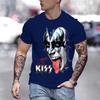 Летний топ с круглым вырезом и 3D-принтом с изображением лица призрака, модные повседневные мужские футболки с коротким рукавом