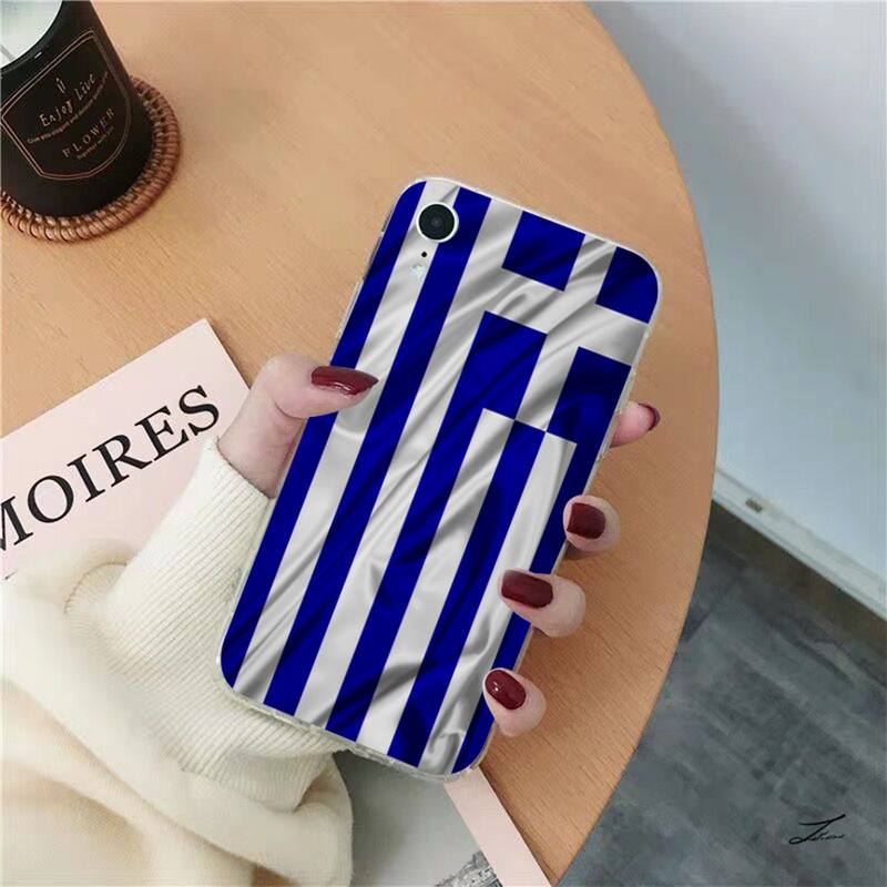 Чехол для телефона с греческим национальным флагом Греции для iPhone 13 11 12 pro XS MAX 8 7 6 6S Plus X 5S SE 2020 XR
