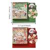 Double Coil New Year Desktop Calendar Cartoon Panda Flip Calendar Planner Calendar  Home