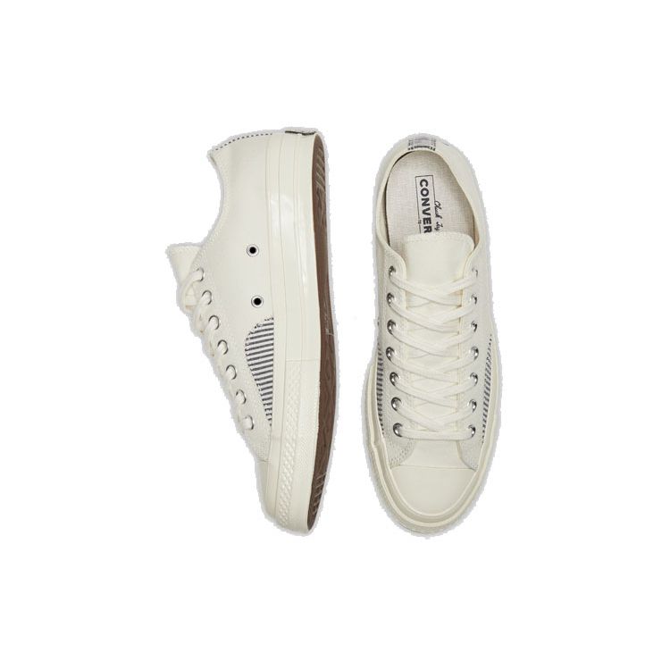Converse 1970S Chuck 70 Ox Egret Minimalist Comfortable Low-Top Canvas Shoes Unisex Sneakers Off-White 166861C