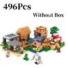 Игрушка-конструктор высокой сложности, совместимая с Lego Minecraft Village Boy Puzzle Assembly