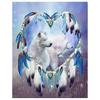 5D Diy Diamond Embroidery Dream Catcher & Wolf Full Round Drill Cross Stitch