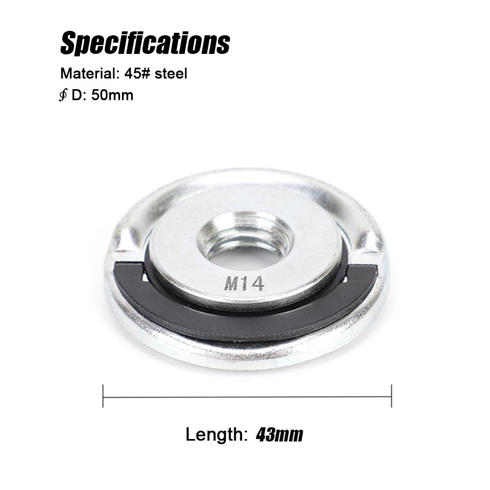 Гайки для угловой шлифовальной машины, стопорные гайки, аксессуар для угловой шлифовальной машины, быстрый зажимной инструмент M14, 14 мм