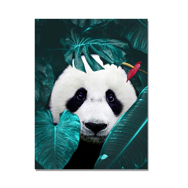 Лев и тигр цветы холст живопись животные Куадрос постеры и принты скандинавские настенные художественные картины для гостиной домашний декор