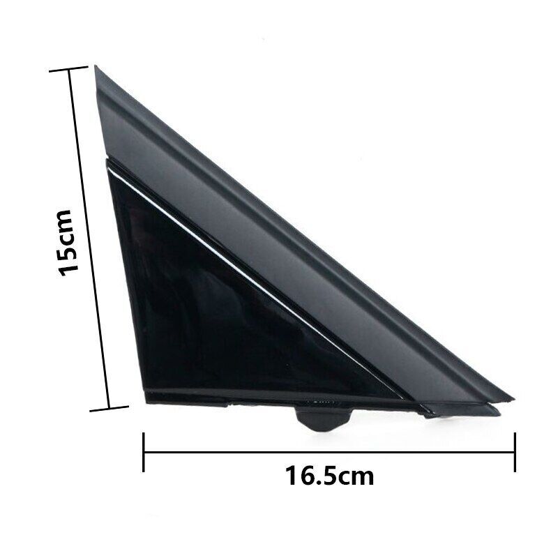 For FIAT 500 2012 2013-2019 Door 1 Pair Front Window Mirror Triangle plate Cover