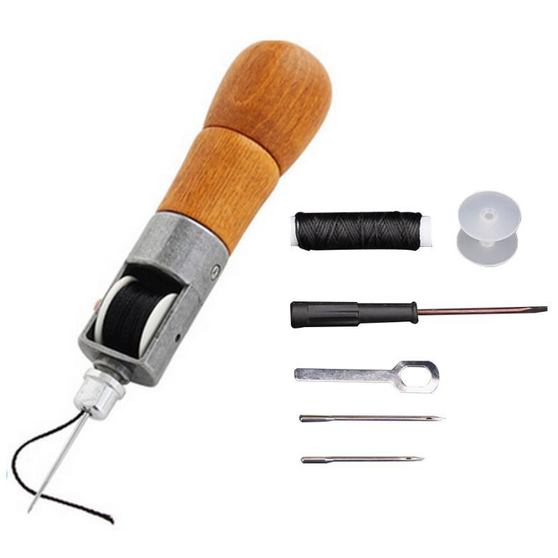 1 Набор Машинка для ручного шитья DIY Вощеные нитки для шитья кожи Инструмент для кожгалантереи Стежки по краю Полоски для ремней Инструменты сапожника