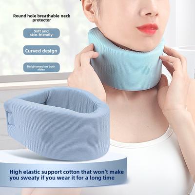 Губчатый протектор шеи, Изогнутый, со встроенным круглым отверстием, Дышащий, для дома и офиса, Поддержка от наклона головы вперед, Защита шеи
