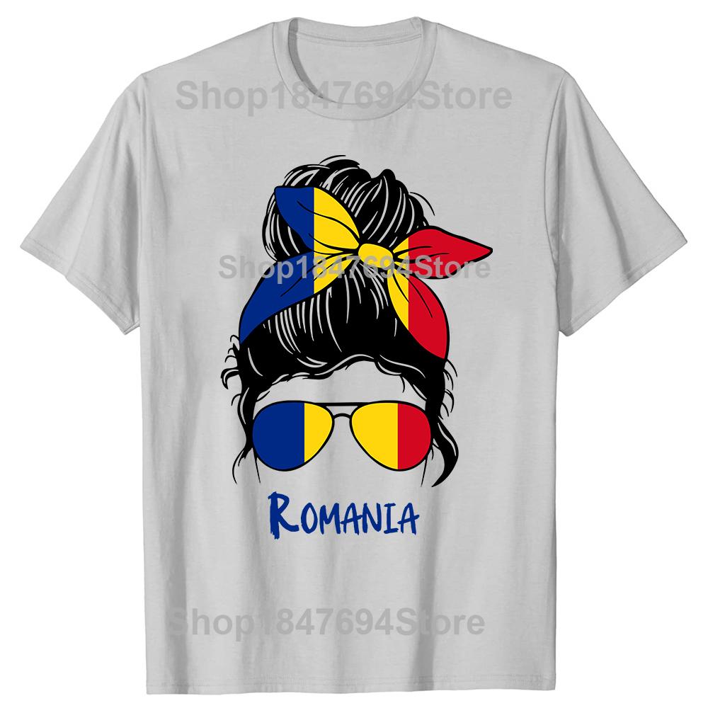 Румыния Румынская Девушка Женщина Флаг Футболки Летние Графические Хлопок Уличная Одежда Короткий Рукав Подарки на День Рождения Футболка Мужская Одежда
