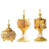 Golden Electroplated Censer Metal Incense for Burner Lotus Incense Censer X3UC