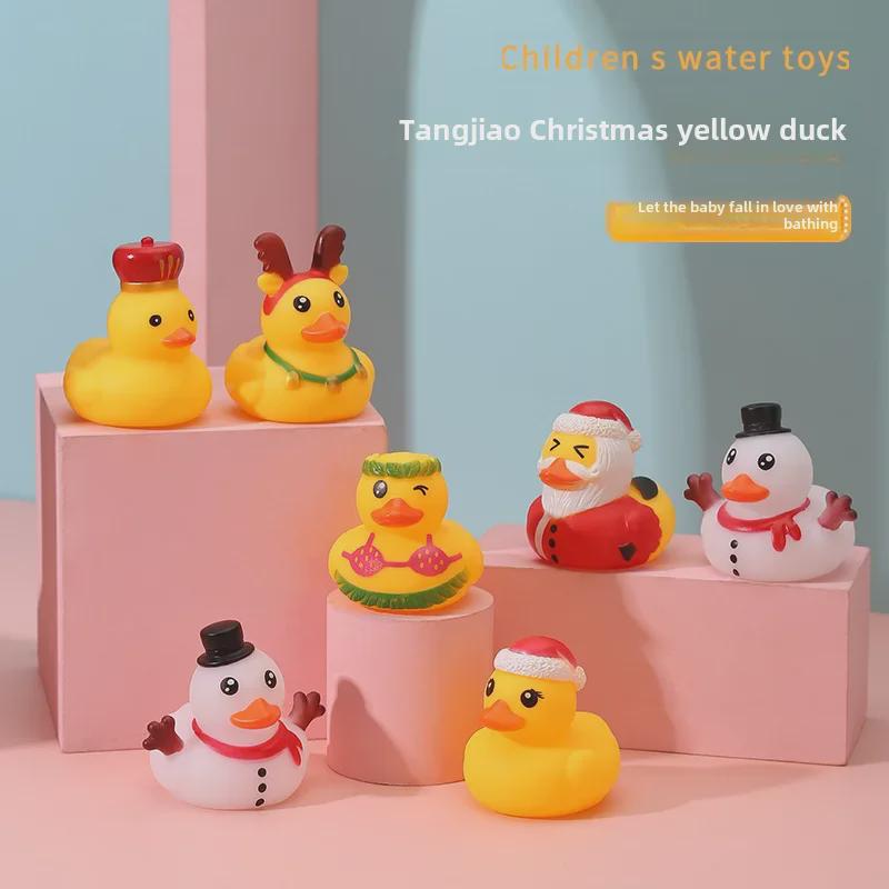 Креативная рождественская виниловая игрушка-улитка в виде утки и снеговика для детей