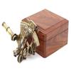 Royal Navy Brass Sextant 10.16 Cm Antique Patina with Wood Storage Case